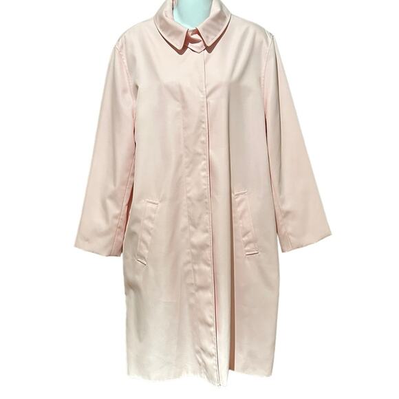 Lauren Ralph Lauren Soft Pink Lightweight Knee Length Jacket Women's Large - Picture 1 of 8